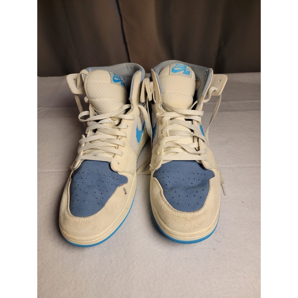 Men's NIKE Size 12 Air Jordan 1 Zoom‎ Comfort 2 High Dark Powder Blue/white!!